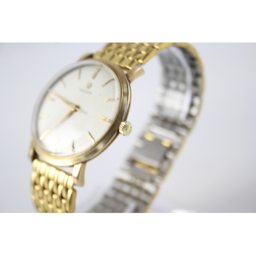 453 - Men's Vintage Omega 9ct Gold Watch Hand-Wind WATCH RUNS