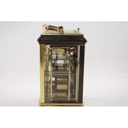 465 - L'Epee Calendar Repeater Brass Carriage Clock Key-Wind