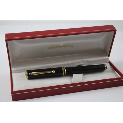 475 - Sheaffer Connoisseur Black Lacquer Fountain Pen w/ 18ct Gold Nib WRITING