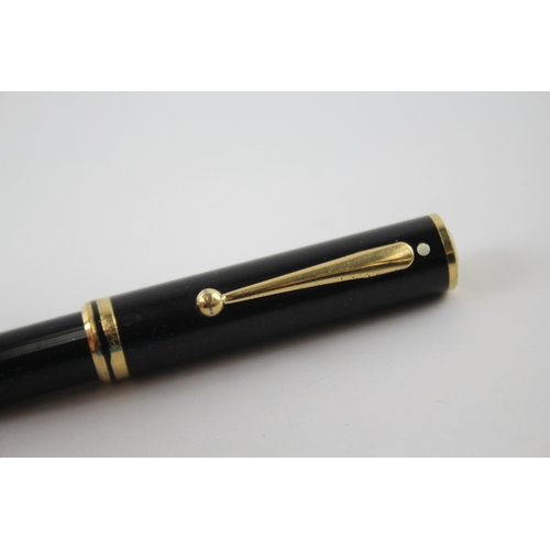 475 - Sheaffer Connoisseur Black Lacquer Fountain Pen w/ 18ct Gold Nib WRITING