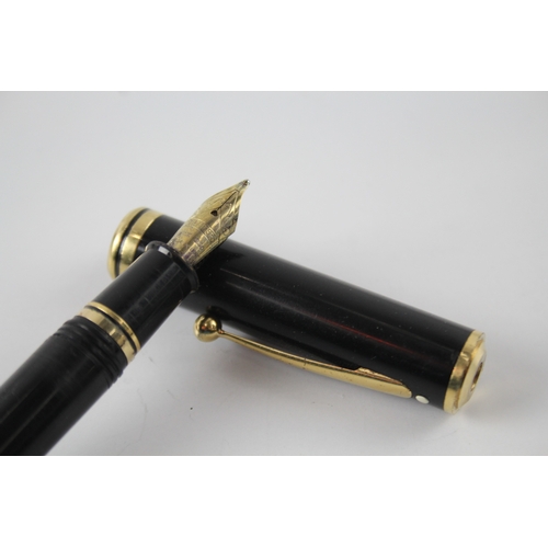 475 - Sheaffer Connoisseur Black Lacquer Fountain Pen w/ 18ct Gold Nib WRITING