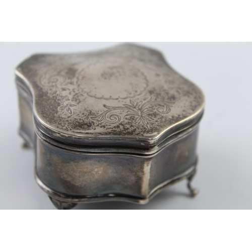 328 - Antique Hallmarked 1914 Chester Sterling Silver Jewellery / Trinket Box (125g)