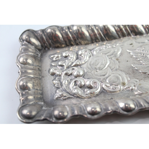 332 - Antique Edwardian 1905 Birmingham Sterling Silver Cherub Vanity Tray (79g)