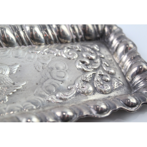 332 - Antique Edwardian 1905 Birmingham Sterling Silver Cherub Vanity Tray (79g)