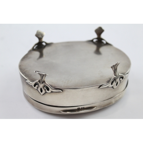 334 - Antique Edwardian 1905 Birmingham Sterling Silver Jewellery / Trinket Box (93g)