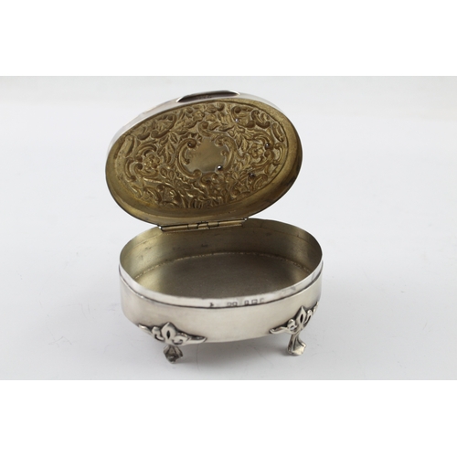 334 - Antique Edwardian 1905 Birmingham Sterling Silver Jewellery / Trinket Box (93g)