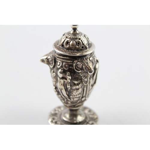 343 - Antique Victorian Hallmarked 1875 London Sterling Silver Figural Salt Pot (65g)