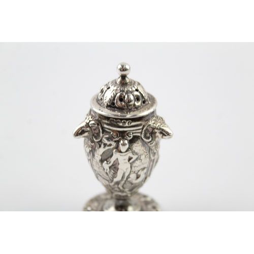 343 - Antique Victorian Hallmarked 1875 London Sterling Silver Figural Salt Pot (65g)