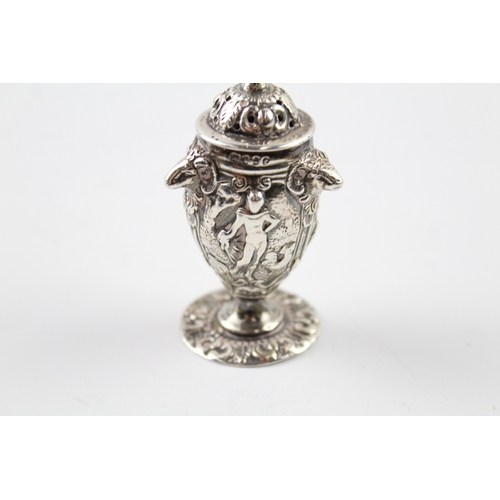 343 - Antique Victorian Hallmarked 1875 London Sterling Silver Figural Salt Pot (65g)