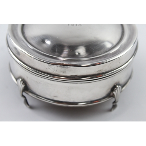 346 - Antique Edwardian 1910 Birmingham Sterling Silver Jewellery / Trinket Box (128g)