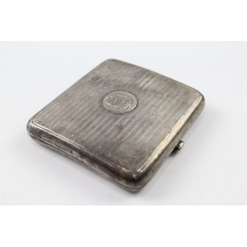 361 - Antique Hallmarked 1914 Birmingham Sterling Silver Cigarette Case (104g)