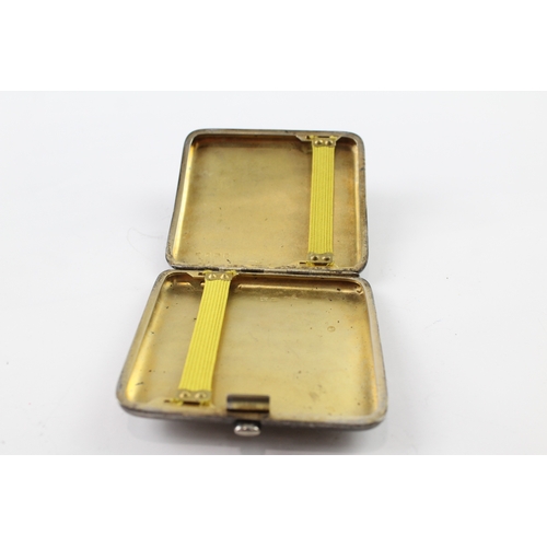 361 - Antique Hallmarked 1914 Birmingham Sterling Silver Cigarette Case (104g)