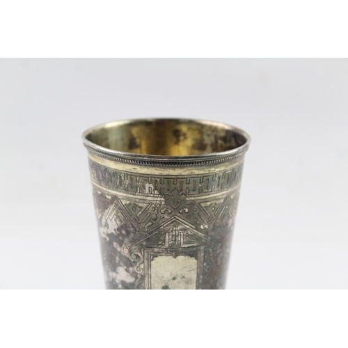 364 - Antique / Vintage Stamped .840 Russian Silver Beaker / Drinking Cup (149g)