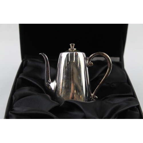 365 - Hallmarked 2000 Millennium Birmingham Sterling Silver Souvenir Small Teapot 118g