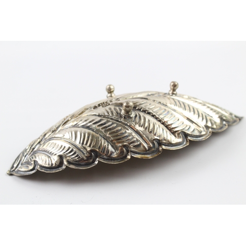 367 - Vintage Stamped .835 Silver Novelty Leaf Form Bon Bon / Trinket Dish (64g)