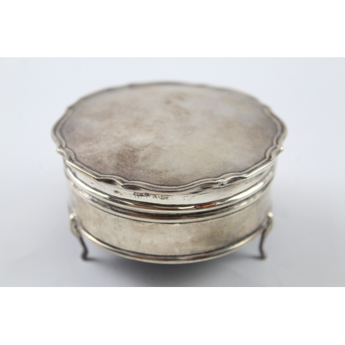 369 - Vintage Hallmarked 1925 Birmingham Sterling Silver Jewellery / Trinket Box 100g