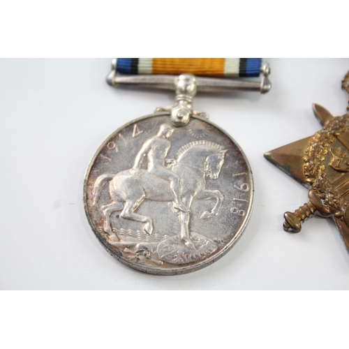 391 - WW1 1914-15 Star Medal Trio 22678 Pte W. Duvall Liverpool Regt x 3