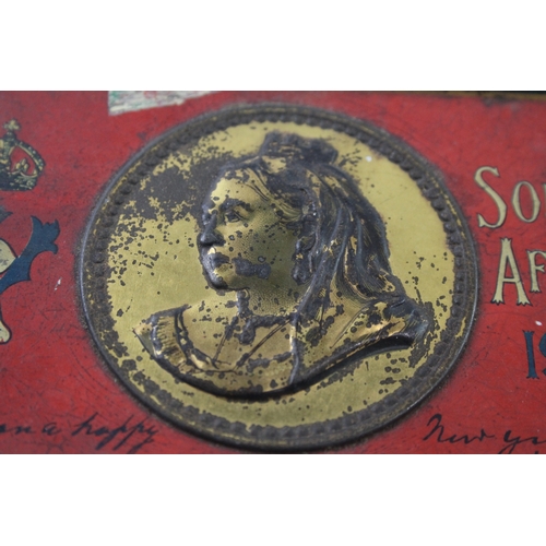 392 - Victorian 1900 Boer War Chocolate Tin