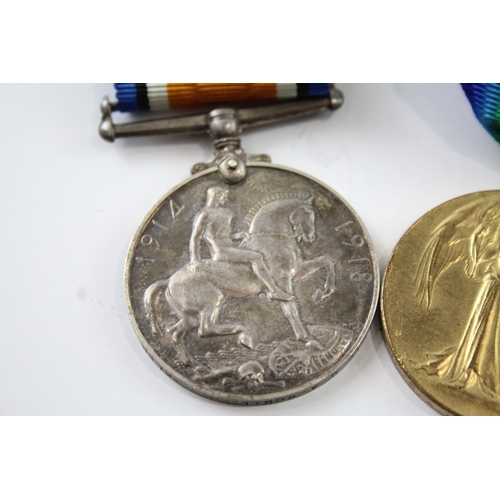 396 - WW1 Medal Pair 48164 Pte B.A Robinson Welsh Regt x 2