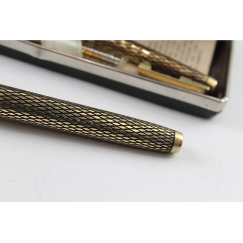 468 - Vintage Sheaffer Imperial 14ct Gold Plated Fountain Pen w/ 14ct Gold Nib Etc