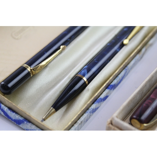 471 - 4 x Vintage Conway Stewart Fountain Pens & Pencils Inc Boxed, 14ct Nib Etc