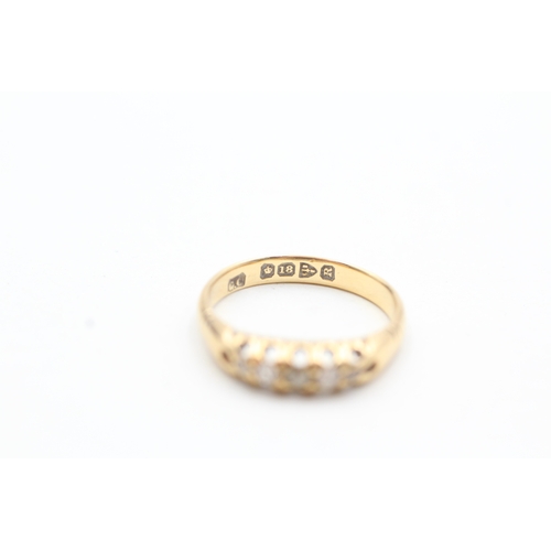 160 - 18ct gold antique diamond ring (3.1g) Size N