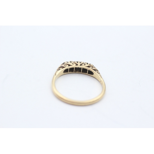 234 - 18ct gold old mine cut diamond ring (2.5g) Size L 1/2