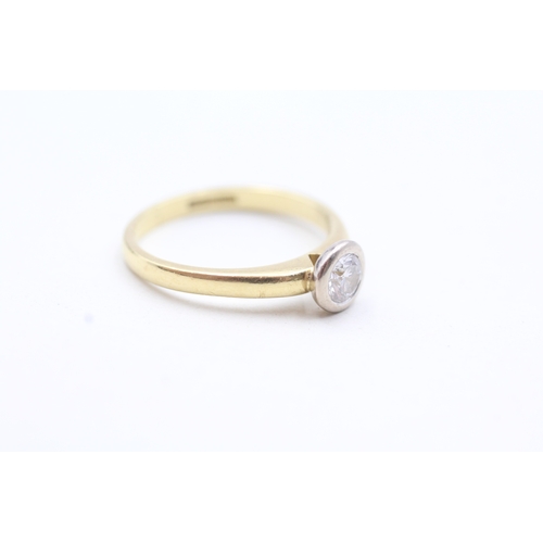 241 - 18ct gold diamond solitaire ring (3.6g) Size N