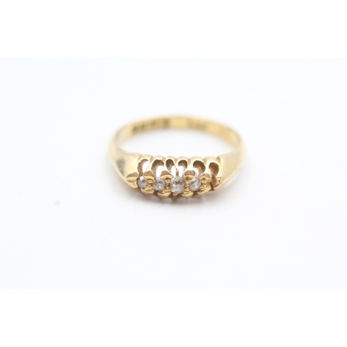 247 - 18ct gold old cut diamond five stone ring - as seen (3.5g) Size M