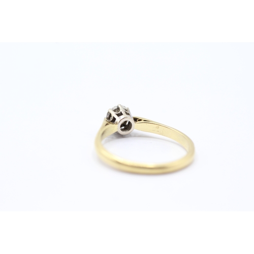 43 - 18ct gold diamond single stone ring (3.3g) Size P