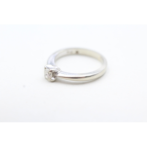 57 - 18ct white gold diamond solitaire ring (3.1g) Size J