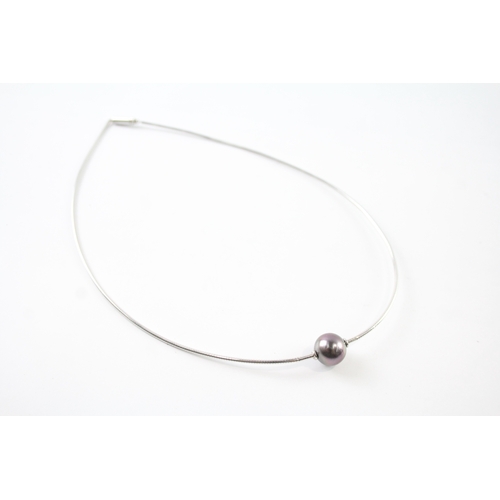 15 - .950 platinum cultured pearl necklace (14.2g) Size