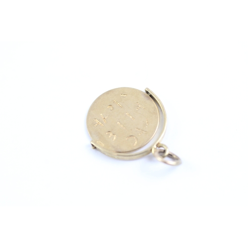 538 - 9ct gold Happy Birthday spinner charm (0.9g) Size