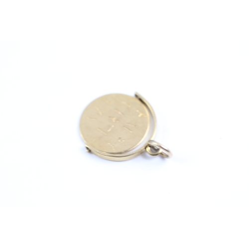 538 - 9ct gold Happy Birthday spinner charm (0.9g) Size