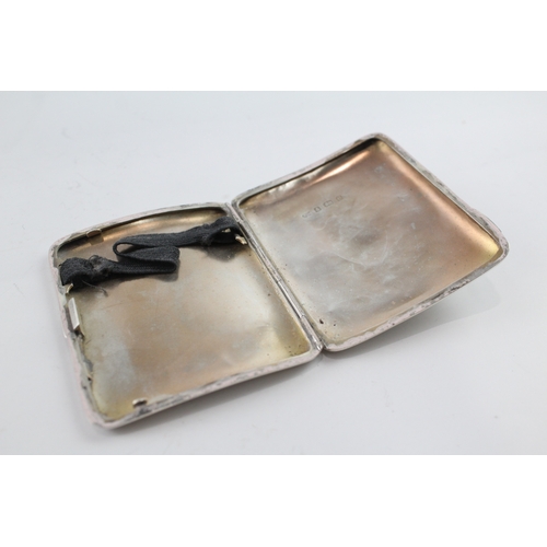 323 - Antique Edwardian 1902 Birmingham Sterling Silver Cigarette Case (76g)