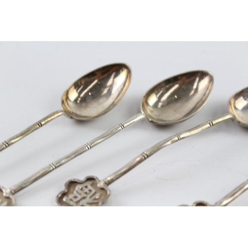 325 - 5 x Antique Stamped .900 Chinese Silver Tack Hing Spoons (59g)