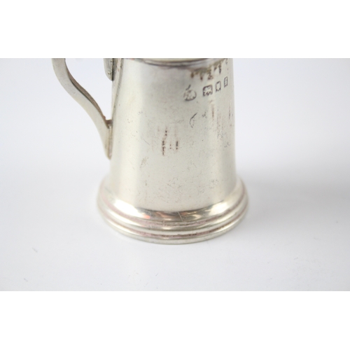 334 - Antique Hallmarked 1922 London Sterling Silver Small Novelty Tankard (35g)