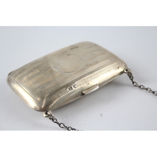 355 - Antique Hallmarked 1915 Birmingham Sterling Silver Ladies Cigarette Case 48g