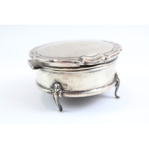 368 - Antique Hallmarked 1924 Birmingham Sterling Silver Trinket / Jewellery Box 119g