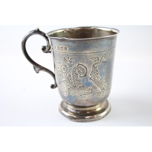 373 - Antique Edwardian 1909 Birmingham Sterling Silver Christening Cup (121g)