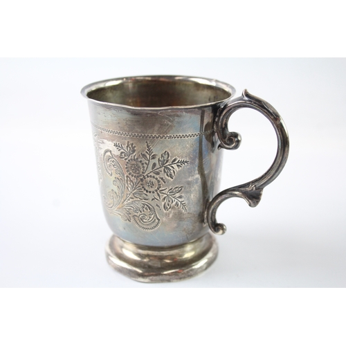 373 - Antique Edwardian 1909 Birmingham Sterling Silver Christening Cup (121g)