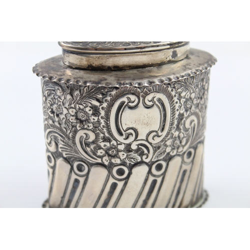 382 - Antique Edwardian Hallmarked  1905 Sheffield Sterling Silver Caddy / Box 131g