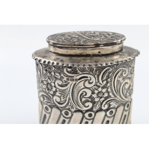 382 - Antique Edwardian Hallmarked  1905 Sheffield Sterling Silver Caddy / Box 131g