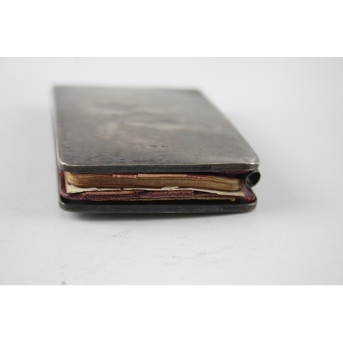 385 - Antique Hallmarked 1912 Sterling Silver Pocket Notebook / Case (60g)