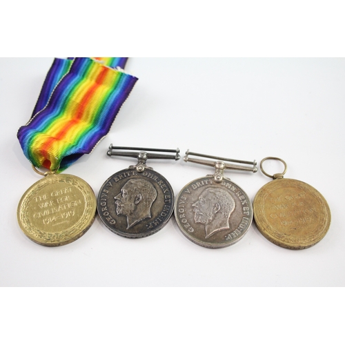 394 - WW1 War & Victory Medals, War 94135 Pte P. H. Llewellyn Liverpool Regt Etc x 4