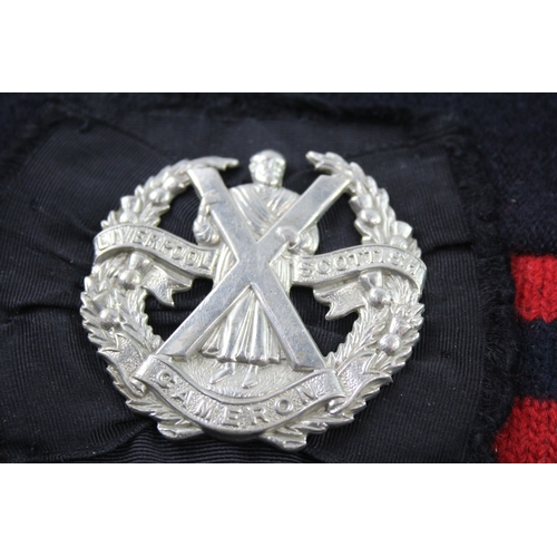 406 - Scottish Military Glengarry Hats & Badges Inc HLI, A&SH, Liverpool Scottish x 4