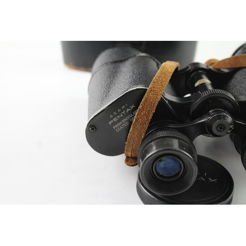 436 - Asahi Pentax 10x50 5.5° Coated Optics Binoculars Working w/ Original Case