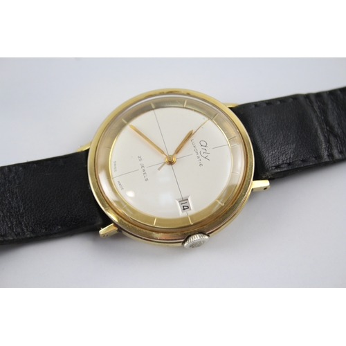 449 - Men's Vintage Arly Luxomatic Gold Tone Watch Automatic WATCH RUNS