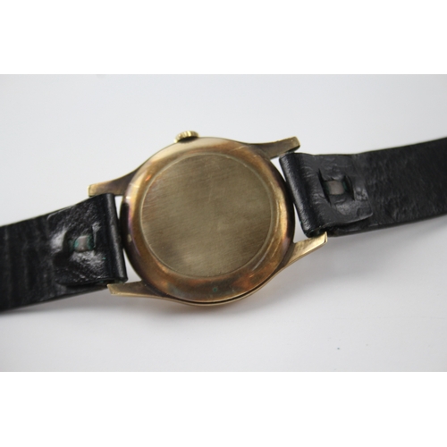 454 - Men's Vintage Garrard 9ct Gold Watch Hand-Wind  WATCH RUNS