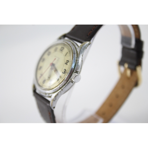 457 - Men's Vintage Germinal Military Style Watch Hand-Wind  WATCH RUNS